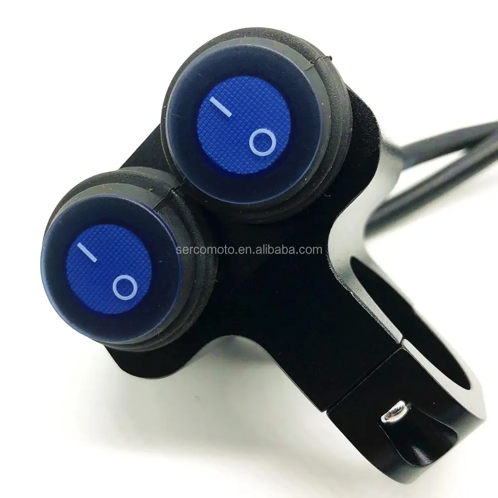 Waterproof 12v 22mm Aluminium Alloy Motorcycle Handlebar Fog Light Switch