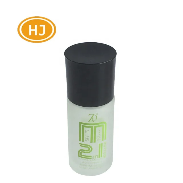 
30/50/100 ml Customize Empty Frost Round Clear Glass Bottle Cosmetic Packaging 