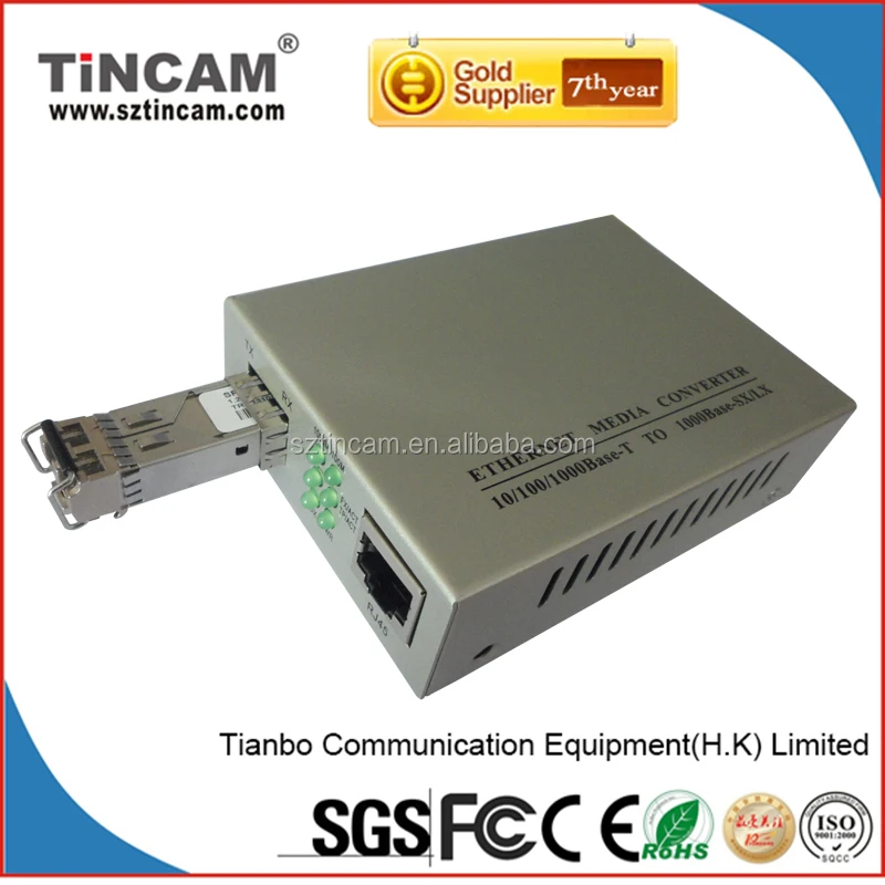 Хорошая цена Gigabit одиночное волокно SM 100 КМ SC media converter