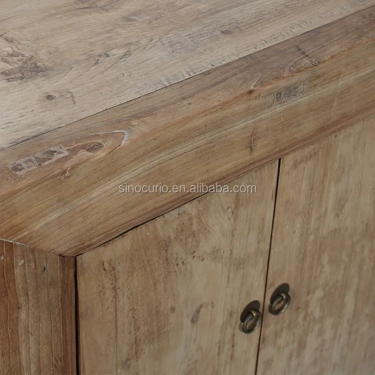 Китайский античный Азиатский шкаф из натурального переработанного дерева