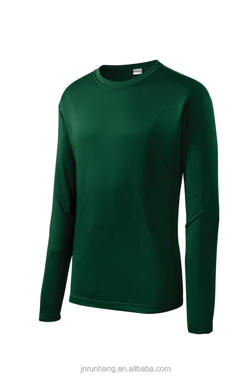 50% cotton 50% polyester long sleeve plain t shirt