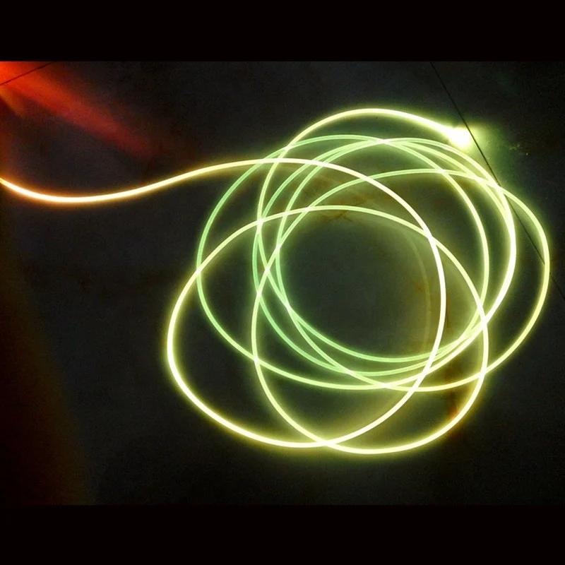 wholesale price Solid Core PMMA diameter 4mm flexible side glow fiber optic for project