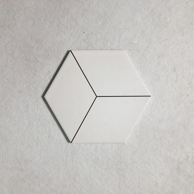  Керамическая белая Шестигранная плитка черного цвета для домашнего использования