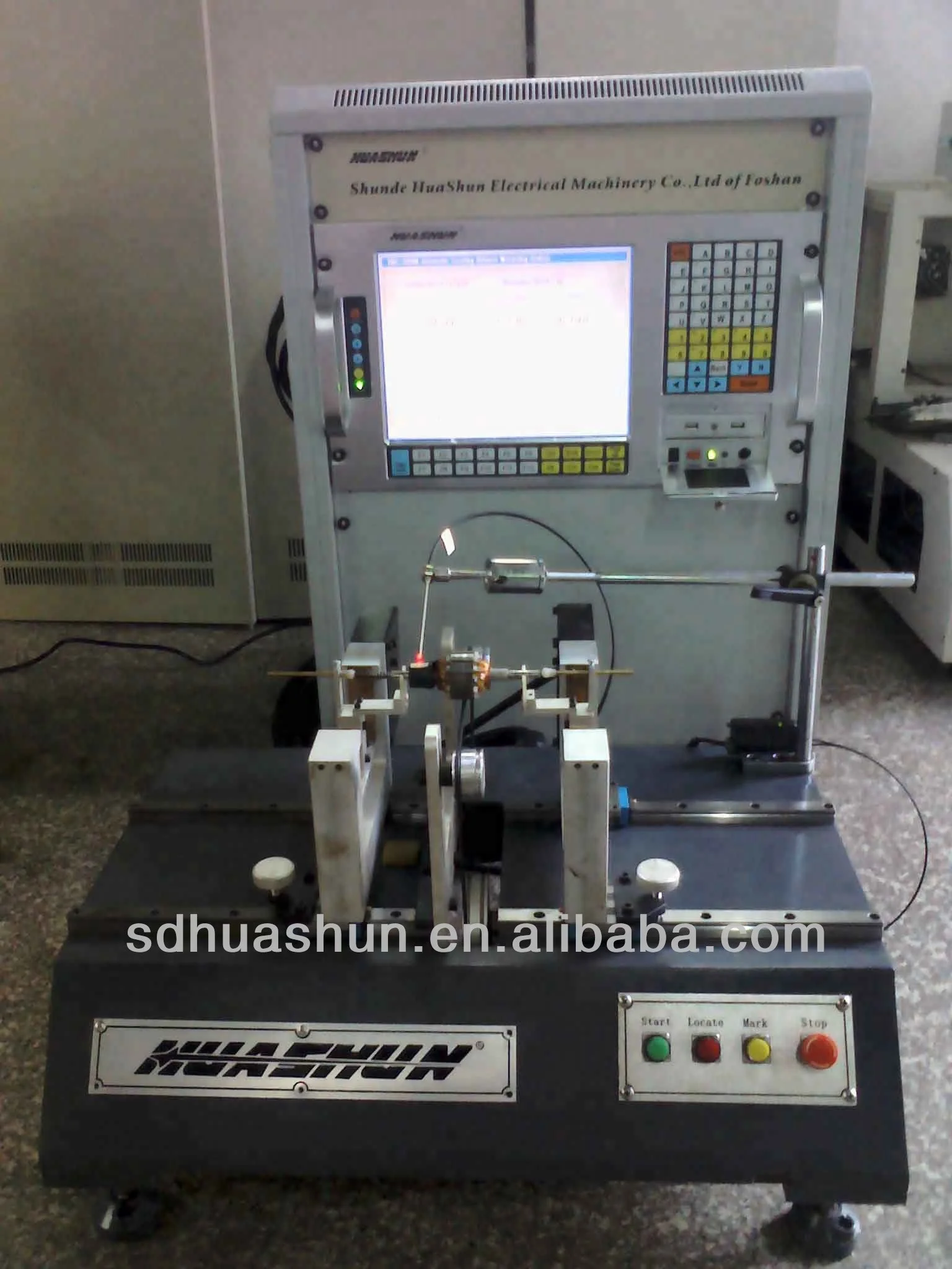 
HUASHUN auto-positioning armature balancing machine, small motor rotor balancing machine 