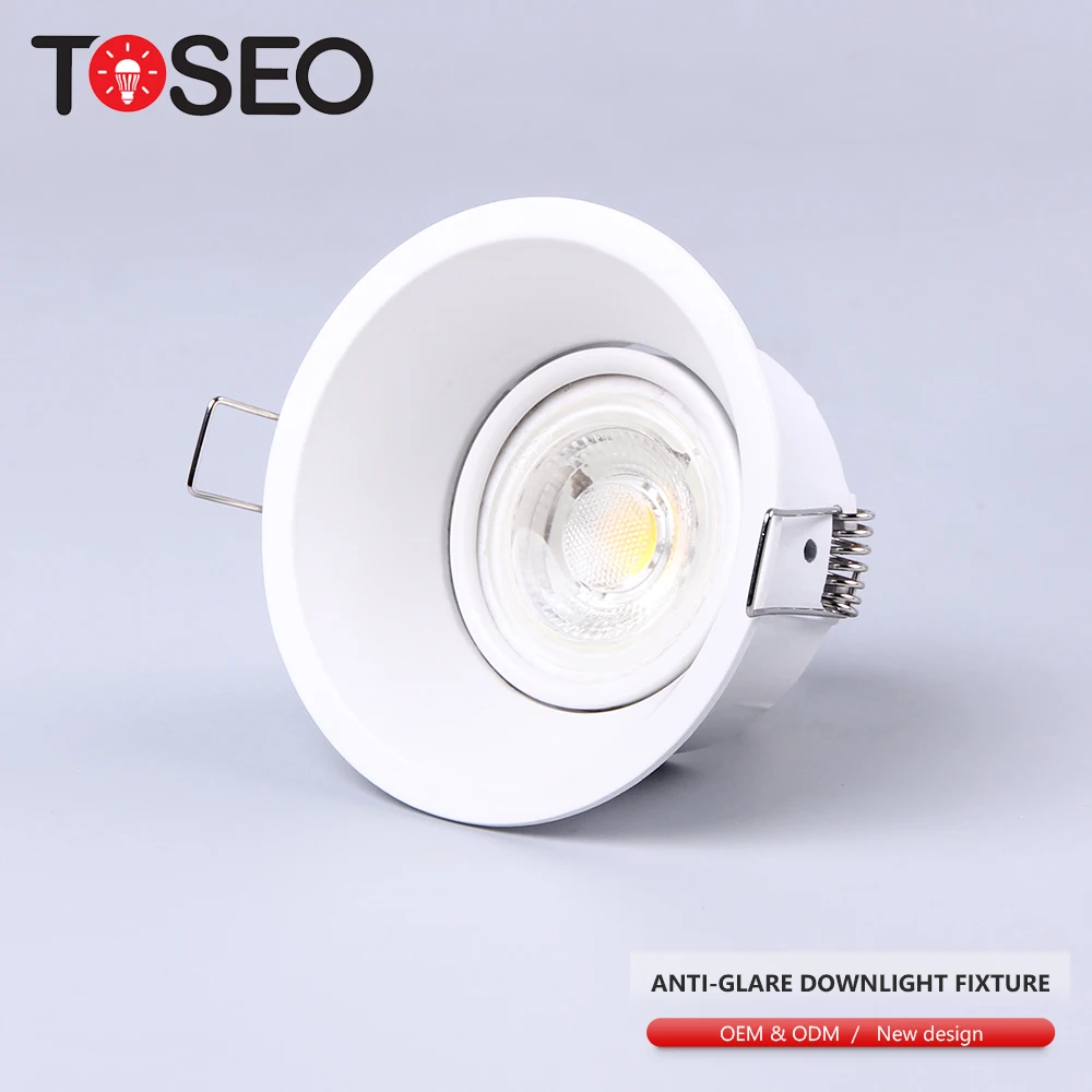 12 В/230 В 85 мм Вырезать алюминиевые белый антибликовый встраиваемые вниз свет глубокая чашка вел светильники