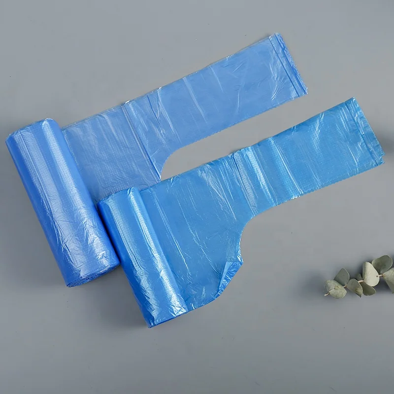 Heavy duty compostable T-shirt handle tie plastic roll garbage bags trash bags