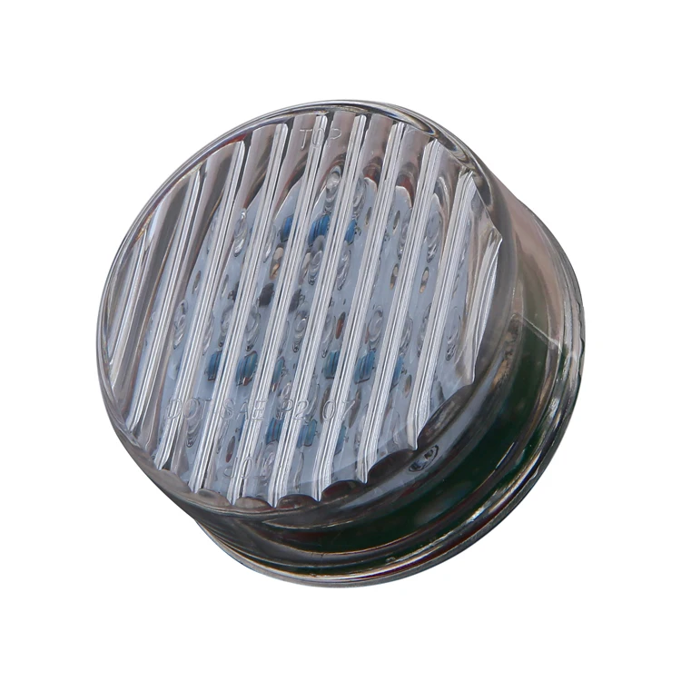 2.5 Inch Amber Lens Round 13 Leds 0.78W DOT Stop Turn Side Marker Tail Light Truck Trailer