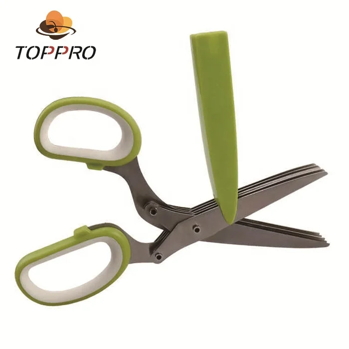 
Multi home 5 blades Spice Shredder Kitchen herb scissors shears chopped green onion cutter 