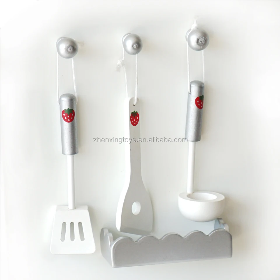 
Kids wooden milk white MINI kitchen play set smart cooking furniture 