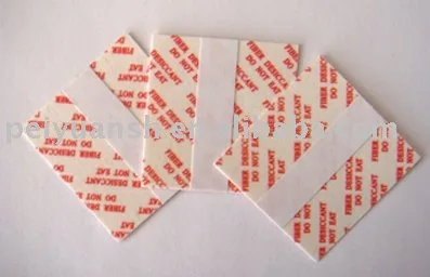 environmental friendly Fiber Filmed Desiccant with thin sticker tape