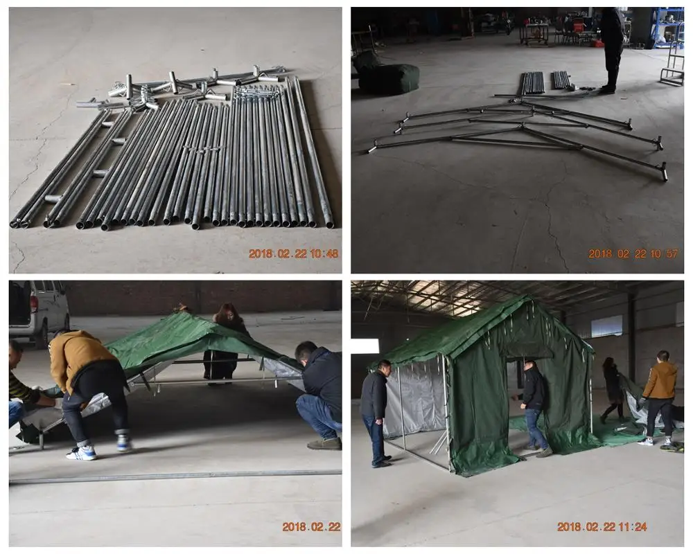 Good quality frame disaster emergency refugee relief army military tent