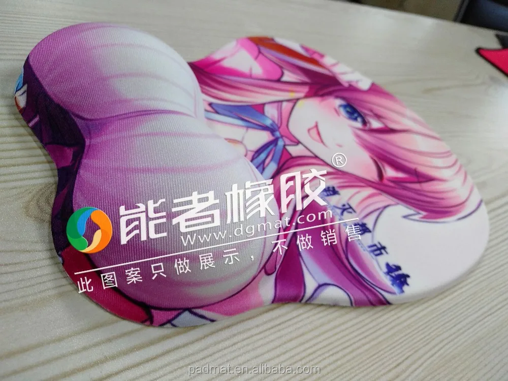 Mouse pad bracelet cartoon cute chest anime beauty silicone mouse pad stereo 3D big chest hip bracelet pad