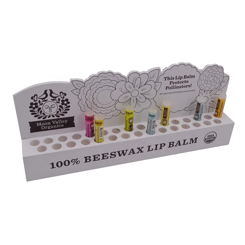 
wooden table top display riser shelf stand for lipstick, lip gloss, eyeliner,eyelash, perfume, nail polish, essential oil 