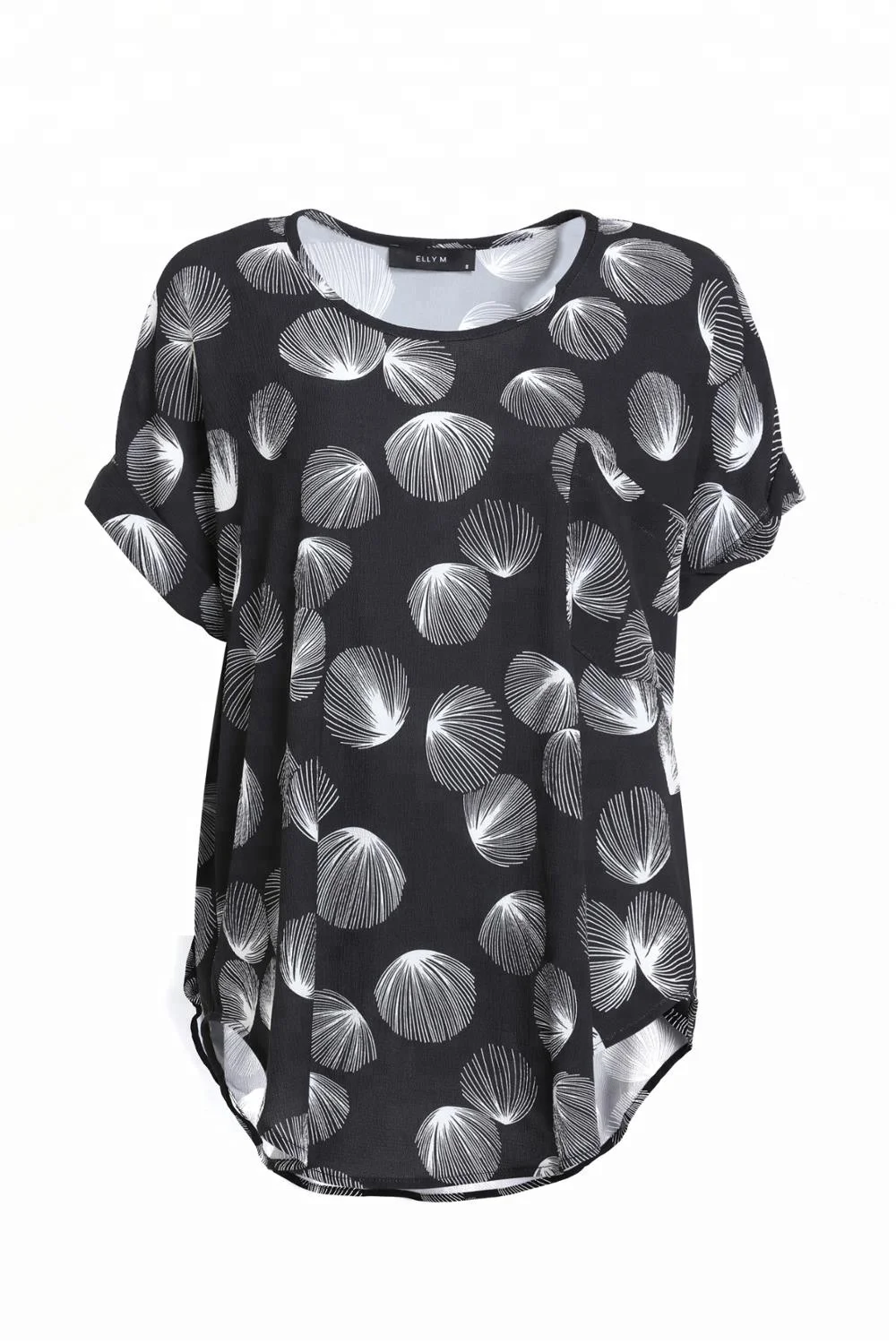 Auschalink Wholesale Popular Women Casual Style Melanie Print Ladies Fashion Top Design Office Women Blouse