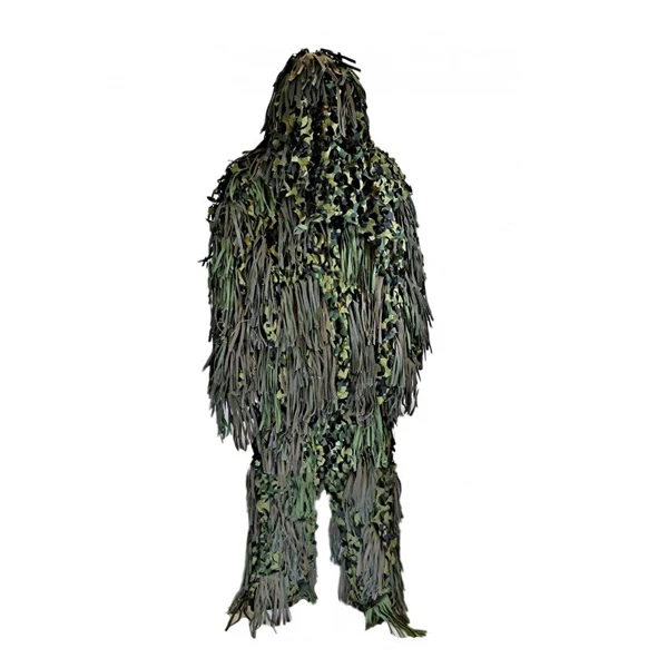 custom ghillie suit China XinXing mesh fabric light weight camo ghillie suit