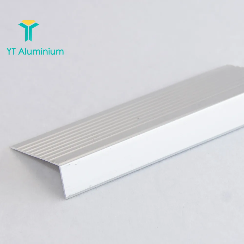 Multiple Matt Colors Aluminium L Shape Stair Nose Cap For Stair Edge Protection