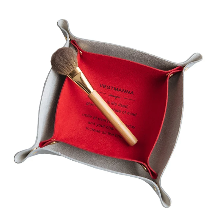 Горячая Распродажа, Красочный Держатель для всякой всячины, органайзер из искусственной кожи, лоток для хранения с пользовательским логотипом