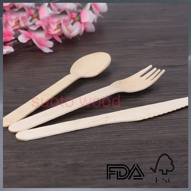 Hot sale disposable wooden utensils wooden cutlery