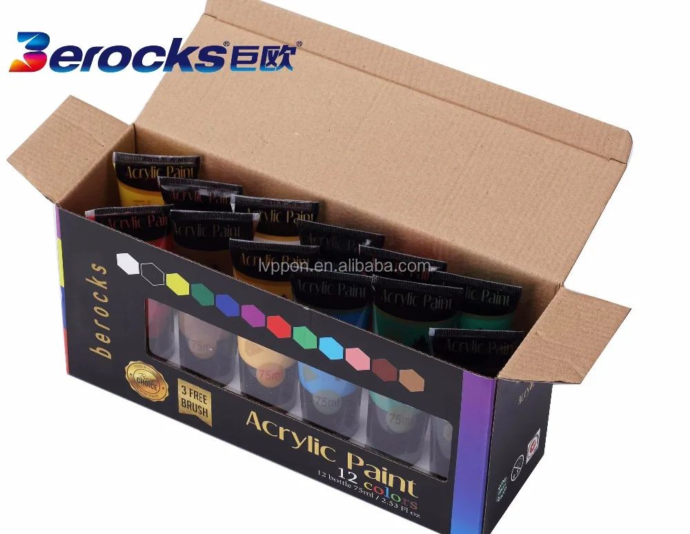 Colors Rich Pigments Non Fading Acrylic Paint Set For Artist Canvas Painting
