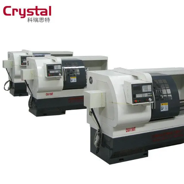 Heavy Duty High Precision Flat Bed Horizontal 6150 CNC Lathe With CE
