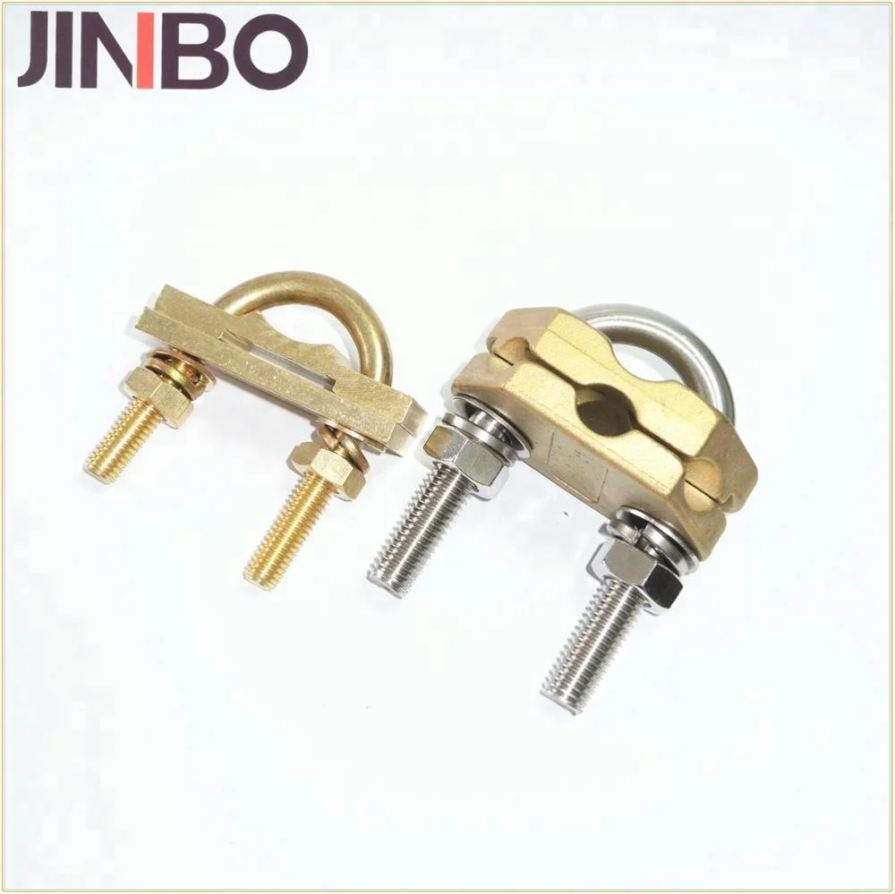 Rod to Tape Ground Rod Clamp U Bolt Grounding Clamp for Earthing