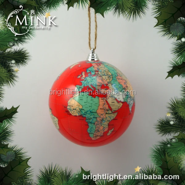 
best-selling decorative map christmas ball 