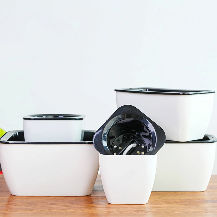 newest rectangle shape plant nursery home and garden decoration succulent Self Watering plants flowerpot