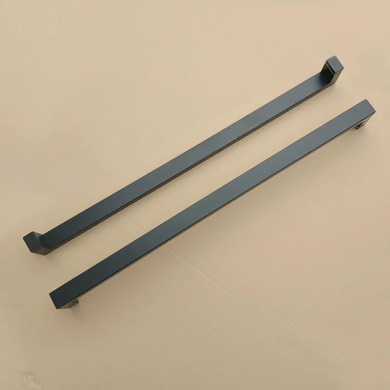 Single side square shape matt black stainless steel shower door handle