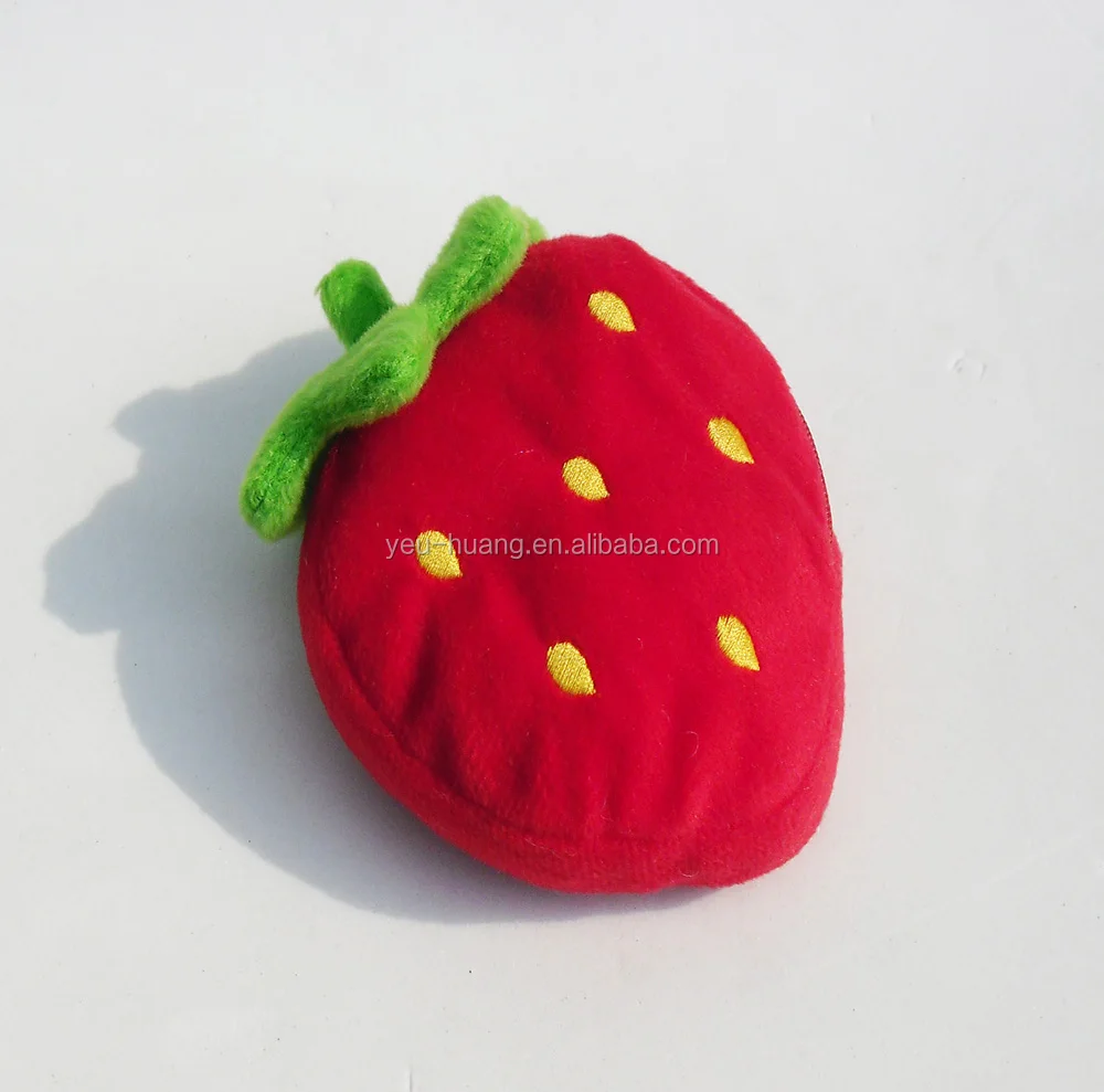 Strawberry shape with bibi sound plush pet dog squeaky toy maker supplier factory manufacturer