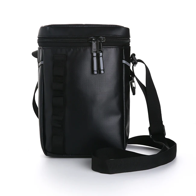 Canvas With Bottle Holder Leather Messenger Bag