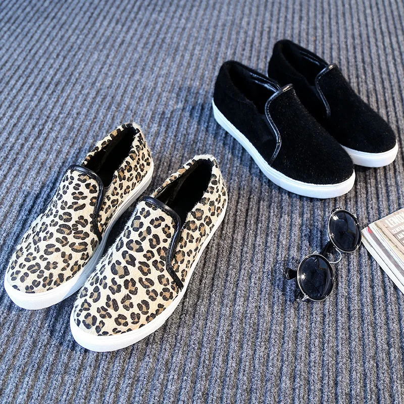 2015 canvas shoes women sneakers leopard print women slip
