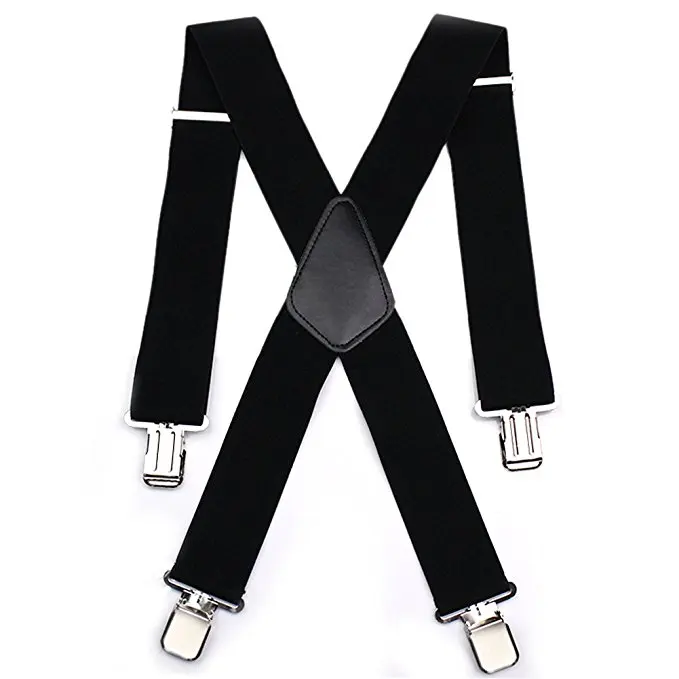 FREE SAMPLE FACTORY PRICE Mens 50mm Wide Heavy Duty Trouser X Shape Trouser Suspenders