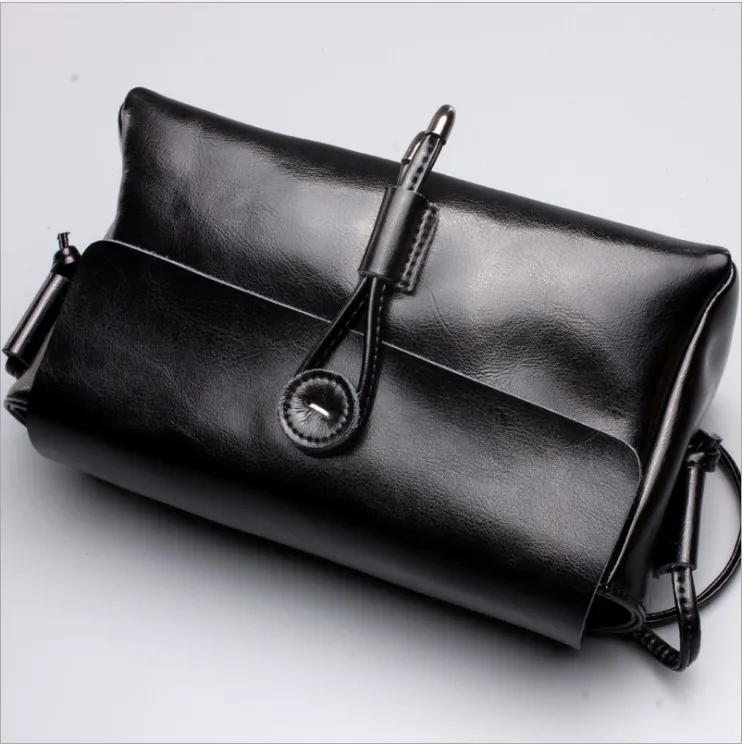 Leather handbags hand-painted suede leather handbags retro craft trend ladies handbag diagonal package