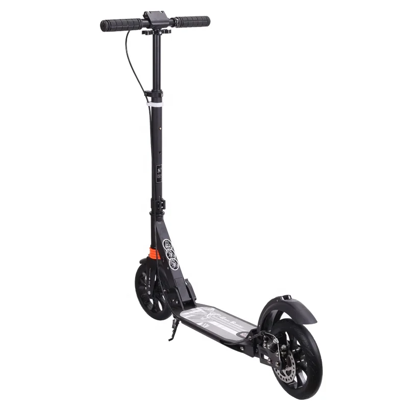 High quality adult Kick Scooter 200mm big PU Wheels double suspension with Disc brake kick scooter