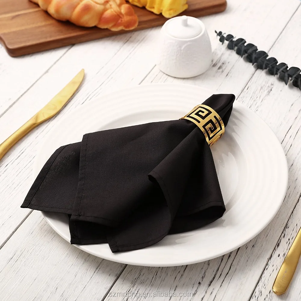 100% Cotton Black Napkin 18 x 18-Inch Cloth Dinner Napkins - for Restaurant and Catering, Hotel or Home Dining use