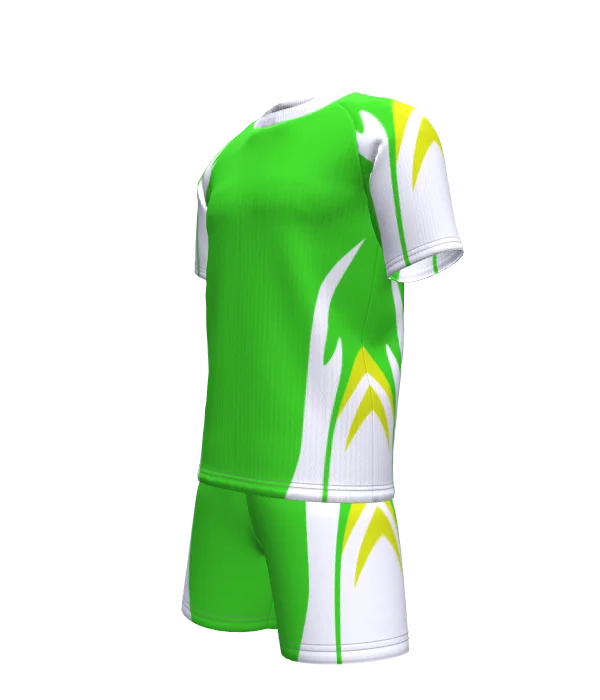 Wholesale Blank Sublimated Custom Green Soccer Uniforms