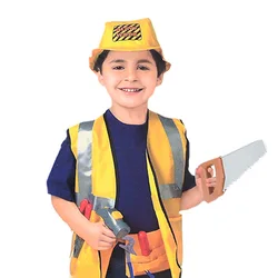 cheap whosale kids woodworker carpenter cosplay costumes with tools set