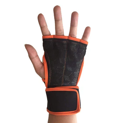 Высококачественные мужские черные розовые противоскользящие перчатки для тяжелой атлетики с поддержкой запястья