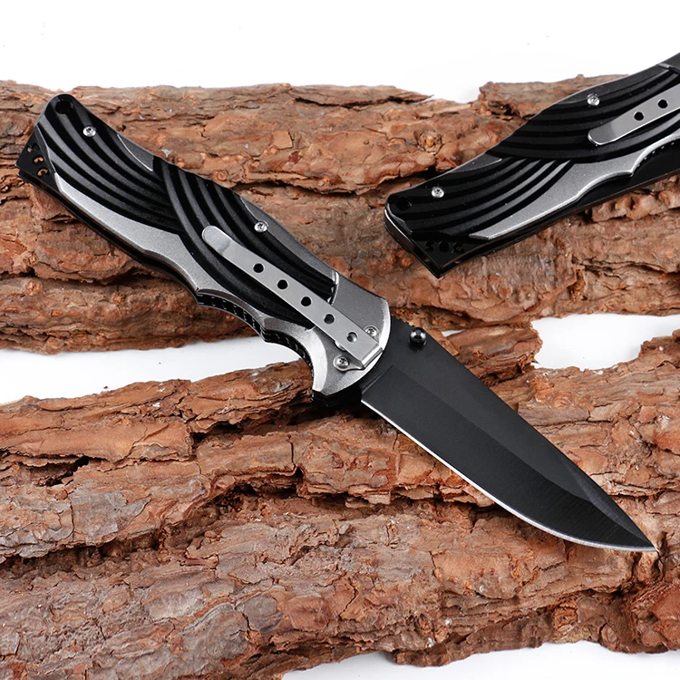 
5CR13 stainless steel folding pocket knife custom knife with aluminum handle 