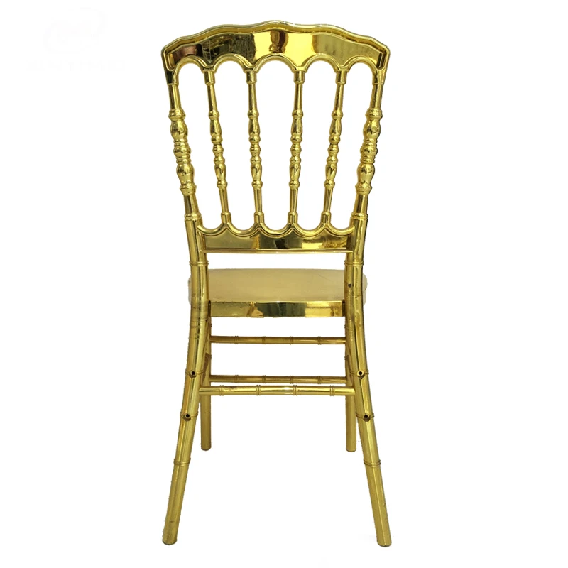 Wedding furniture chair chrome finished high light PP napoleon chair