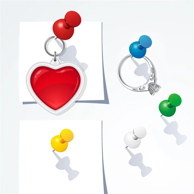 Wholesale 40pcs/box Plastic Cork Board Pins  For Map Colorful Plastic Push Pins