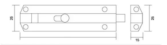 1 inch width Deluxe type Brass Door Dead Bolt