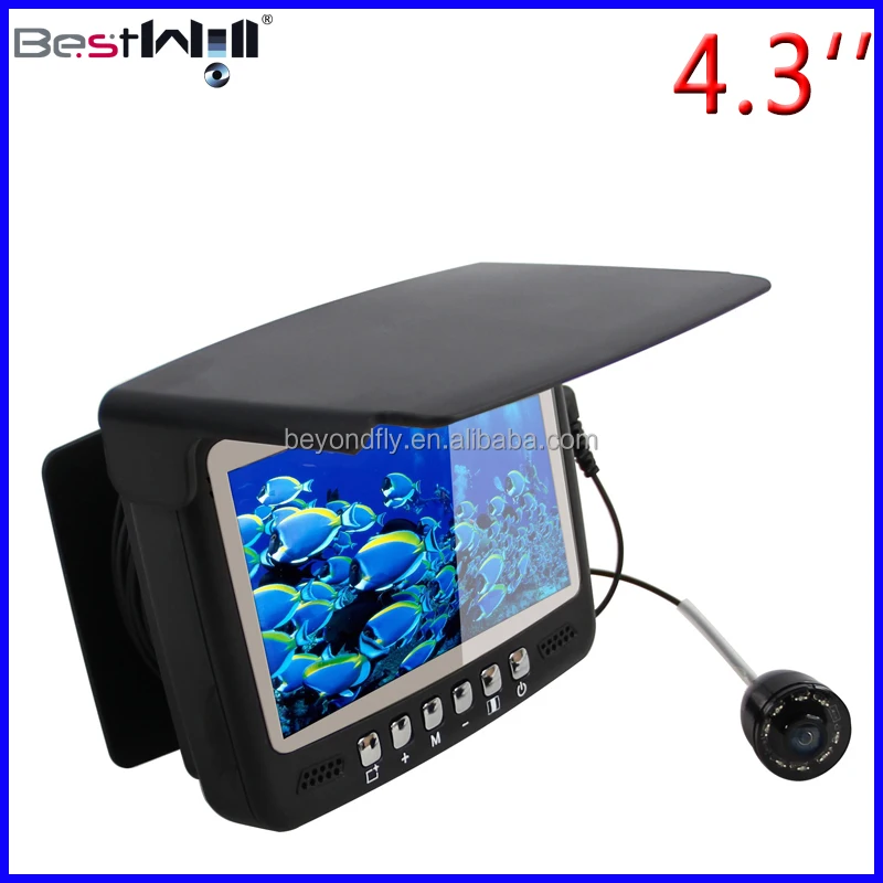 CR110-7HBS with Sun-visor 4.3' Digital LCD Screen HD 1000 TVL Underwater Fishing Camera Ice Fishing Camera 15-30m strong cable