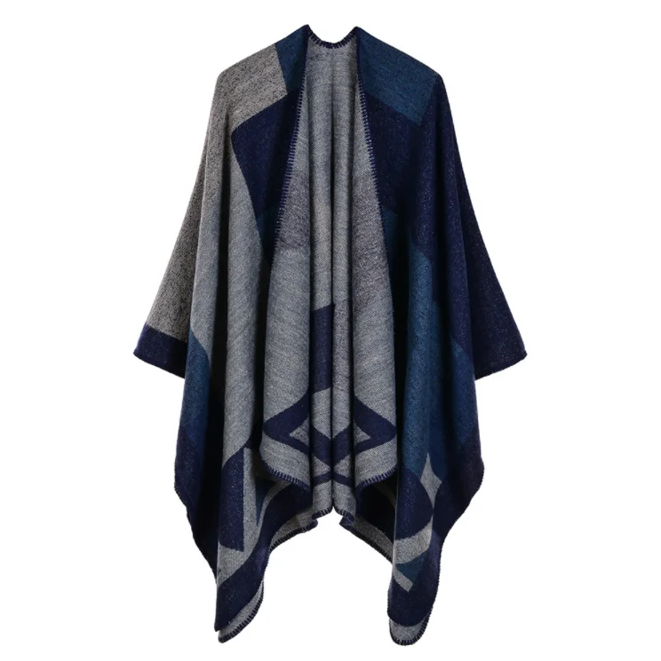 
women fashion crochet boutique winter women knitted fleece clothing mexicano cashmere poncho stole 0319041 