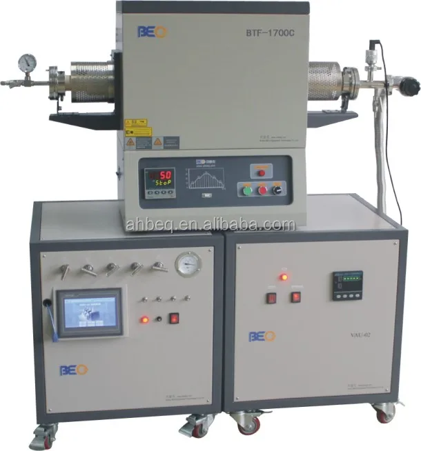 High-temperature CVD Diamond 1700C Hydrogen Tube Furnace with Low Vacuum System