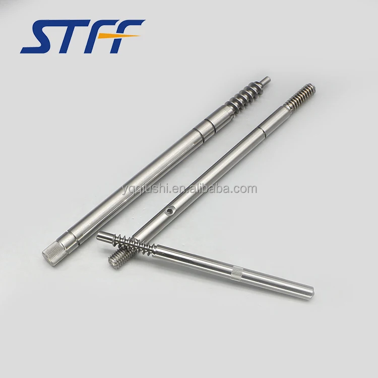 
Hexagon knurled keyway threaded shaft motor shaft 
