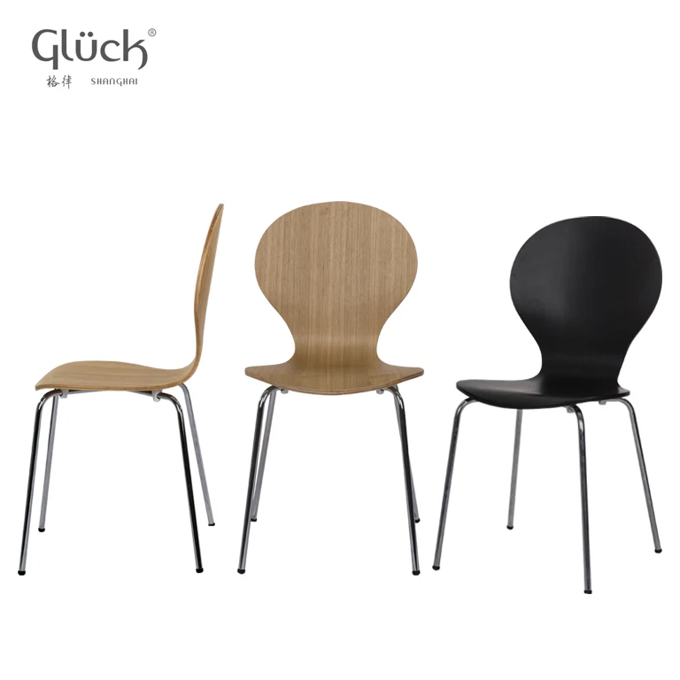 
European Modern Designer Metal High Back Wood Chair Dining Room Cheap Bentwood Chairs 