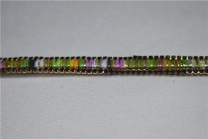 Custom 10MM Rhinestone Crystal Stone Cup Chain Trimming for Dress Garment Accessory