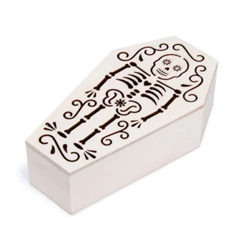 
Decorative Unfinished Wood Coffin box For Halloween Parties 
