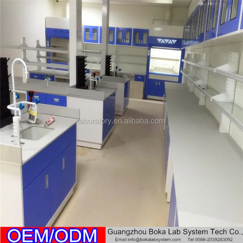Commercial Furniture Floor-Mounted Metal Workbench With Shelf For Microbiology Laboratory